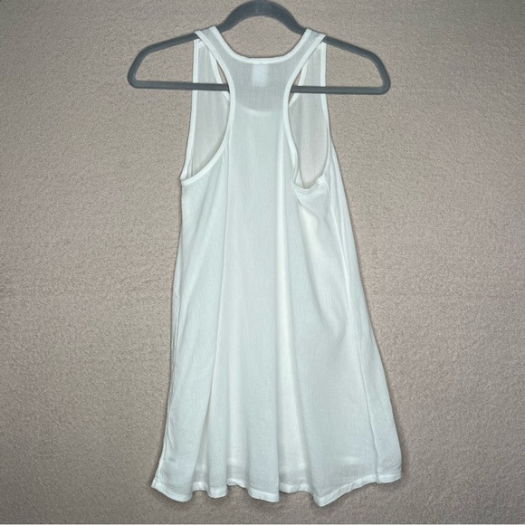 Melrose & Market Racerback Flowy Tank Top-White-Women’s S-Casual-Summer-Classic - Picture 4 of 9